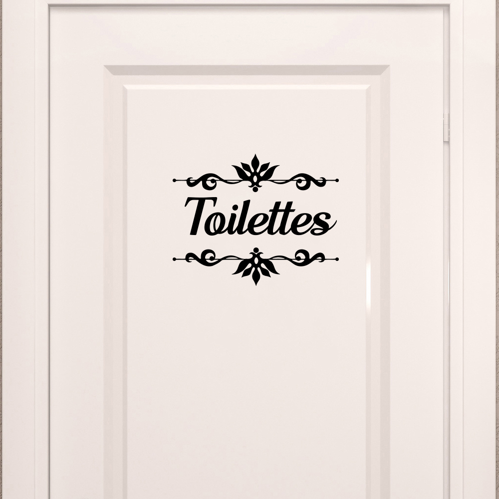 Home Bathroom Wall Tiles - Decalque De Banheiro Francês Com Flor,