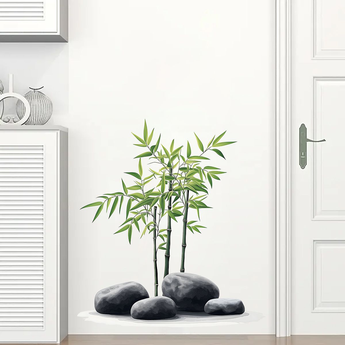 Home Bathroom Wall Tiles - Adesivo de parede de bambu com
