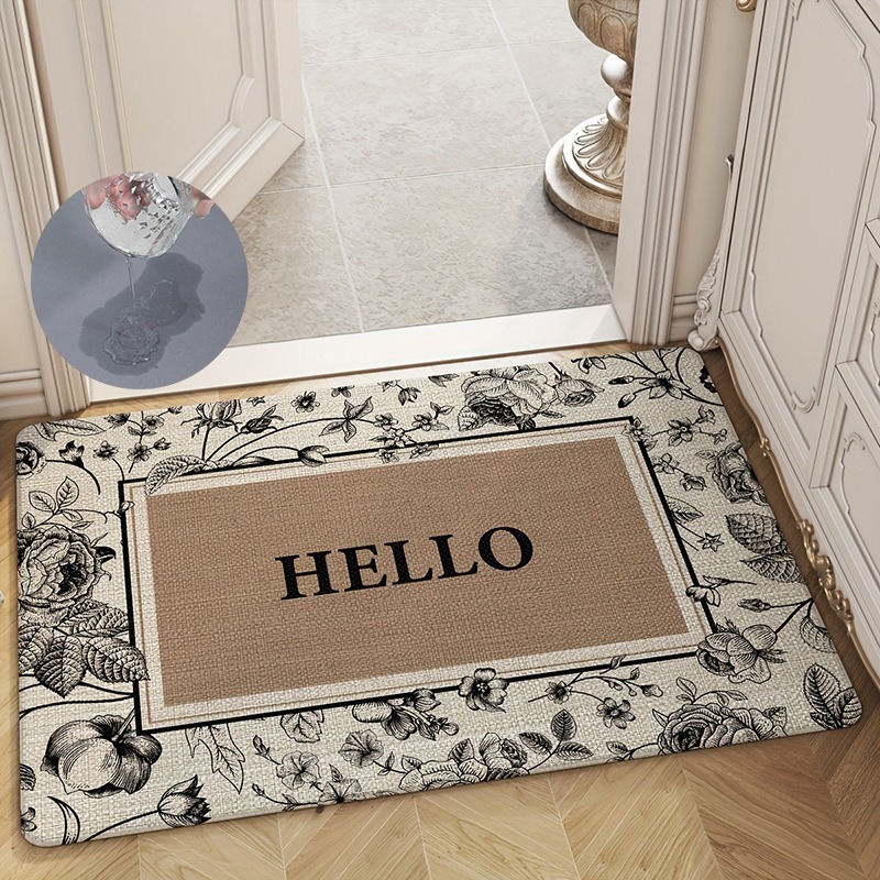 Home Bathroom Cleaning Machine - Tapete de Entrada Decorativo com Estampa