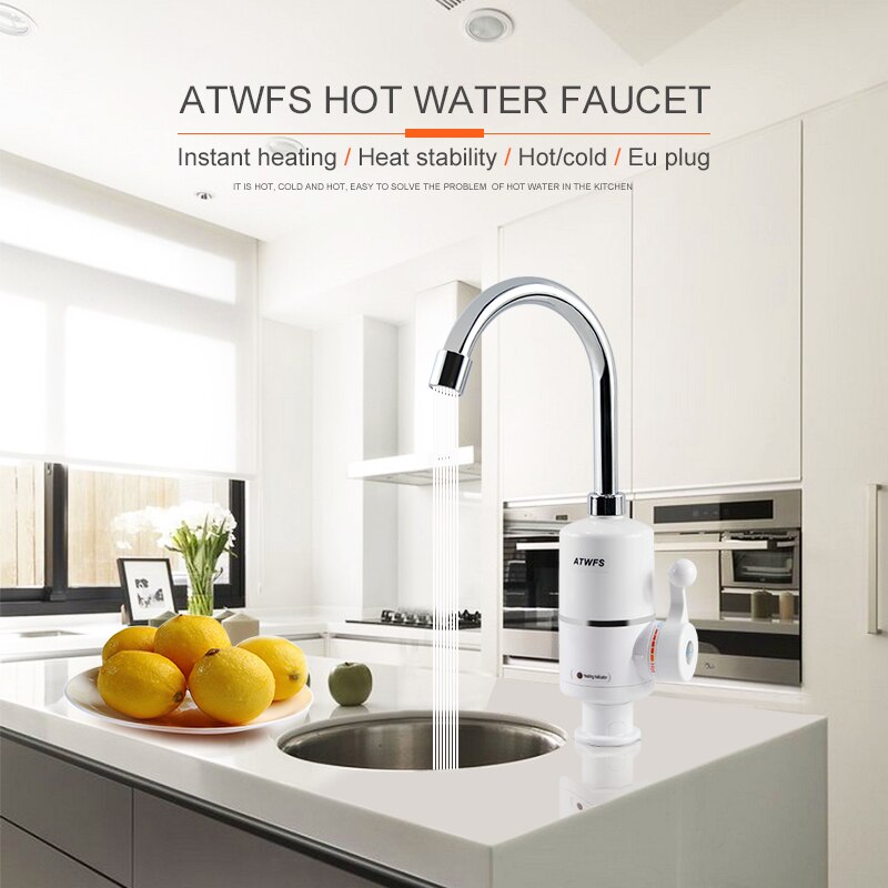 Home Bathroom Water Heater - ATWFS-Tankless aquecedor elétrico de água, torneira
