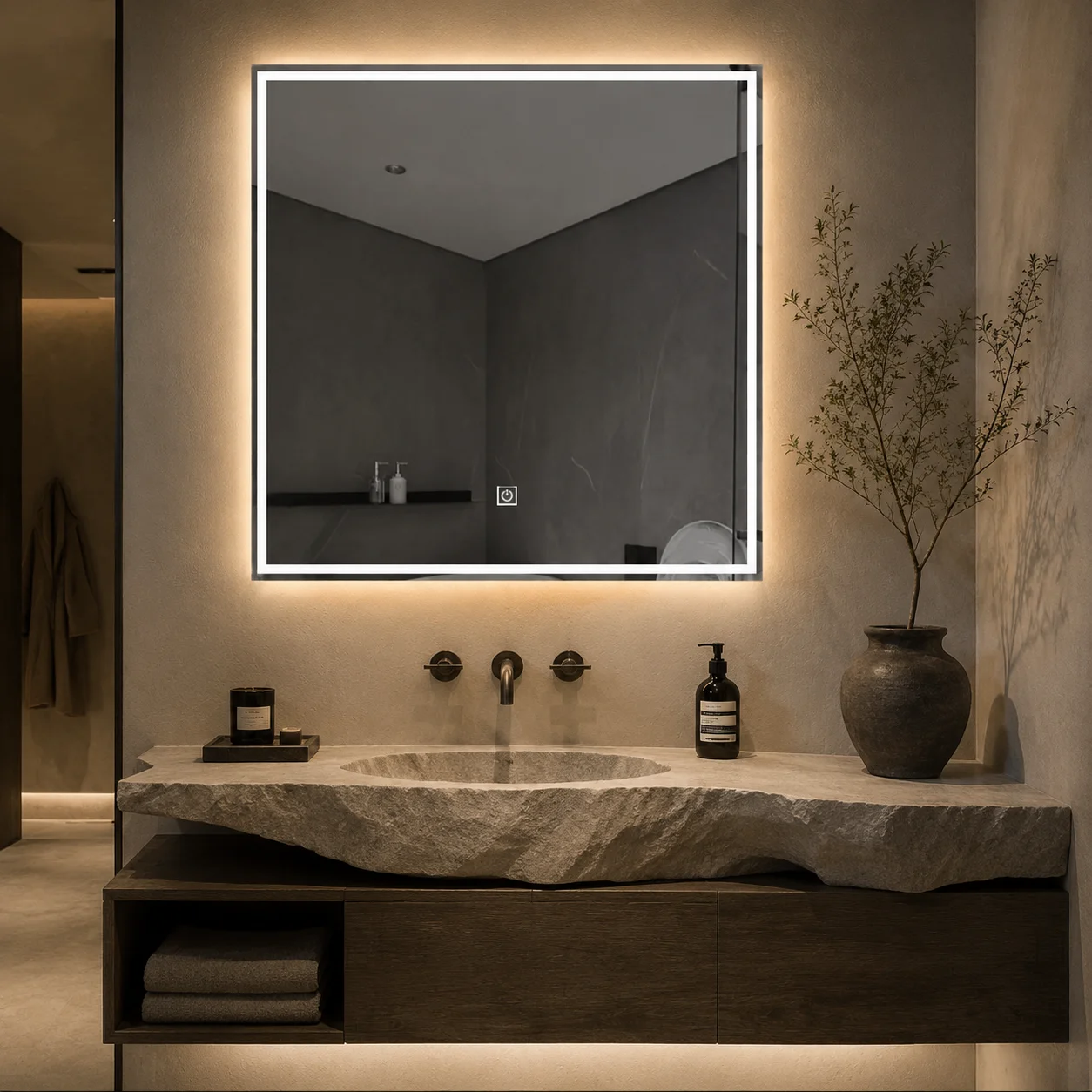 Bathroom Mirror Led - Espelho de Banheiro de 60 cm