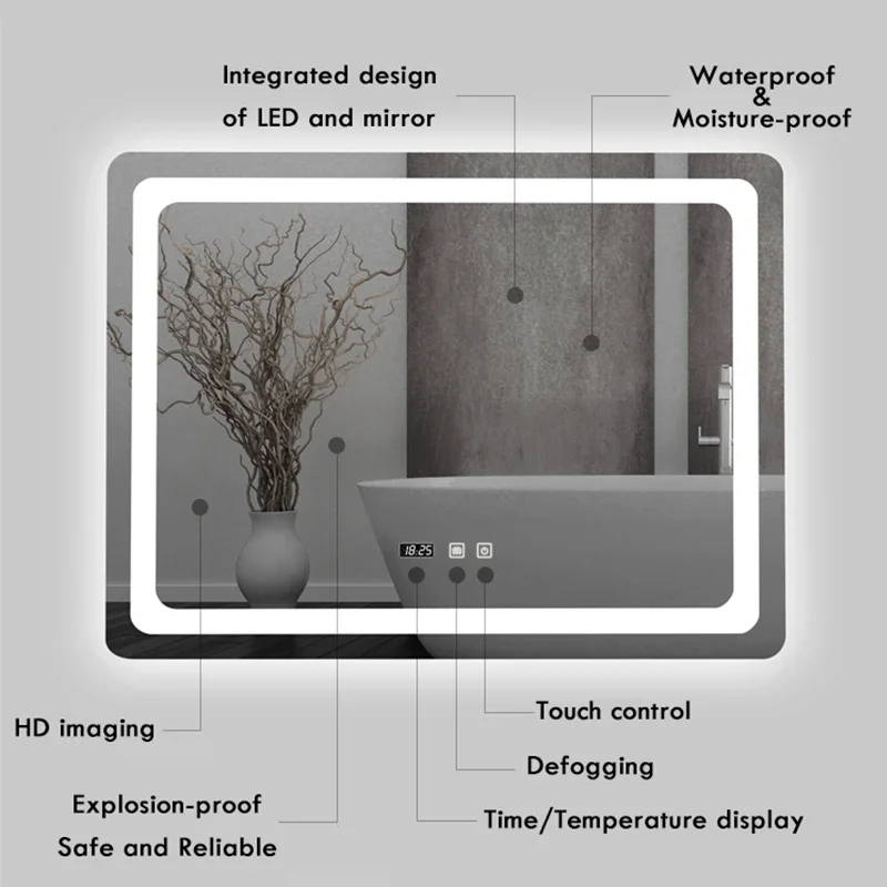 Espelho de Banheiro Moderno de - Bathroom Mirror Led avaliação e preço