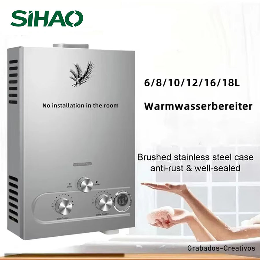 Sihao 12l 16l 18l gpm lpg gás  - Home Bathroom Water Heater avaliação e preço