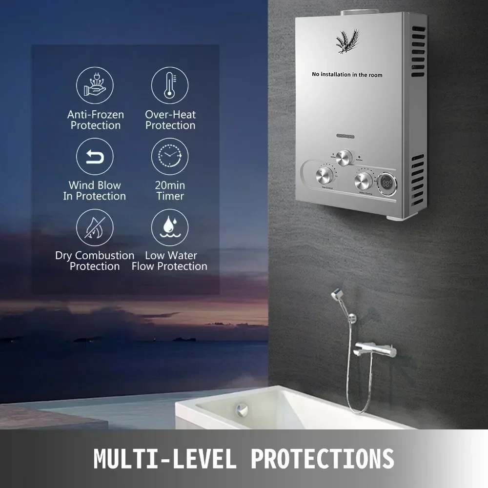 Sihao 12l 16l 18l gpm lpg gás  - Home Bathroom Water Heater avaliação e preço