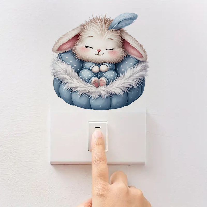 Adesivo de coelho sonolento fo - Home Bathroom Wall Tiles avaliação e preço