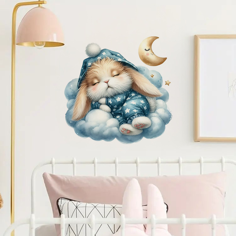 Adesivo de coelho sonolento fo - Home Bathroom Wall Tiles avaliação e preço