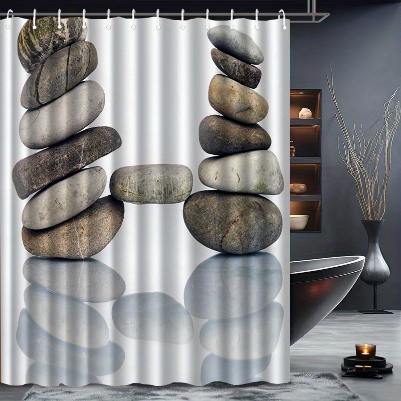 Cortina de Chuveiro Zen Stone  - Home Bathroom Spa avaliação e preço