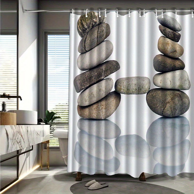 Cortina de Chuveiro Zen Stone  - Home Bathroom Spa avaliação e preço