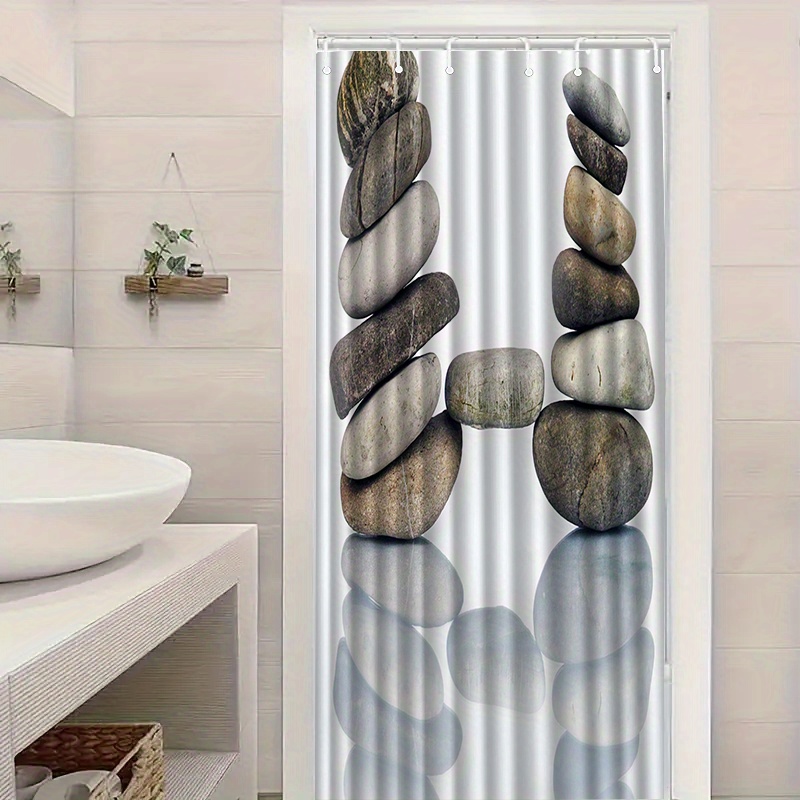 Cortina de Chuveiro Zen Stone  - Home Bathroom Spa avaliação e preço