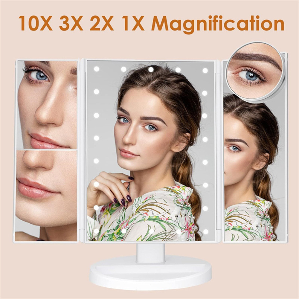 Espelho de Maquiagem Dobrável  - Bathroom Mirror Led avaliação e preço
