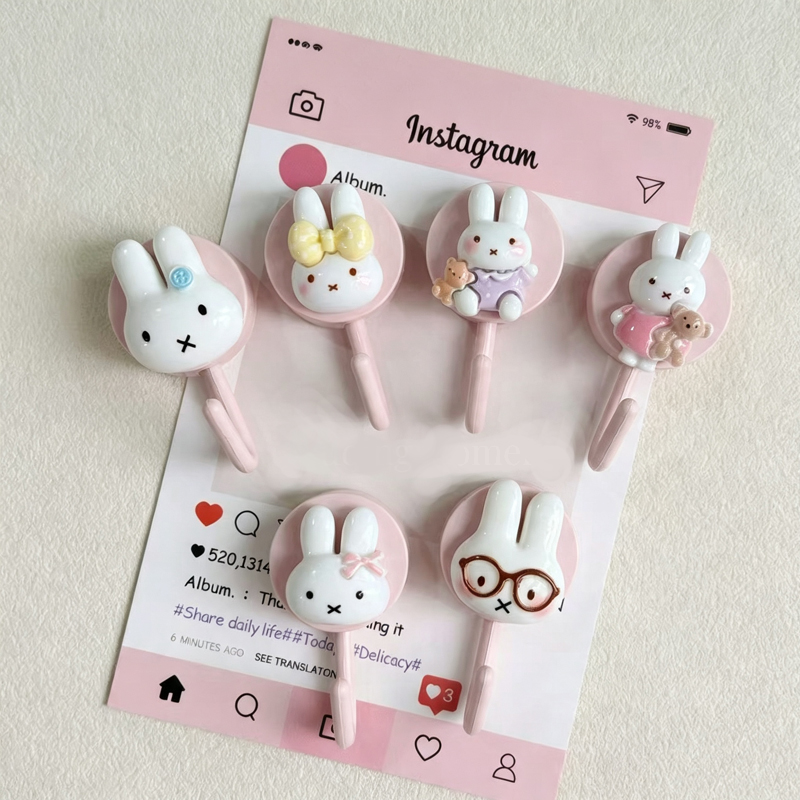 Gancho Adesivo Miffy Fofo Sem  - Home Edit Bathroom Organizer avaliação e preço