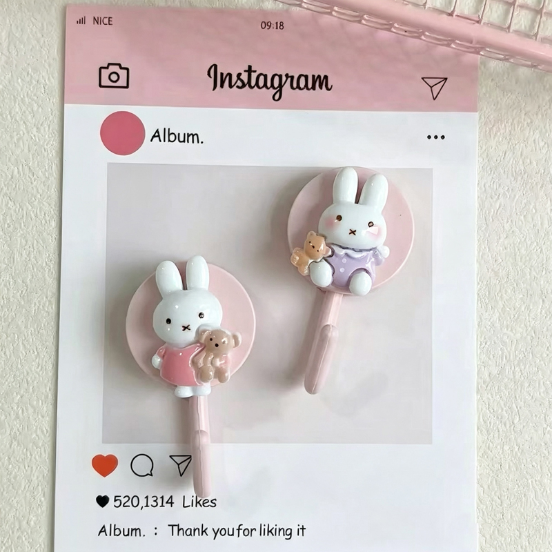 Gancho Adesivo Miffy Fofo Sem  - Home Edit Bathroom Organizer avaliação e preço