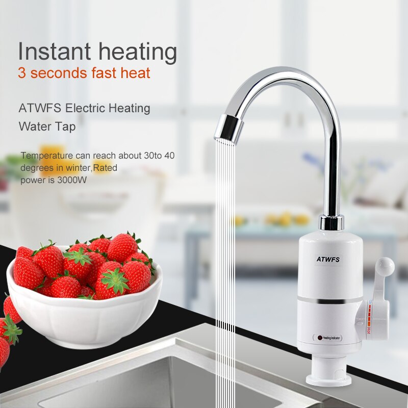 ATWFS-Tankless aquecedor elétr - Home Bathroom Water Heater avaliação e preço