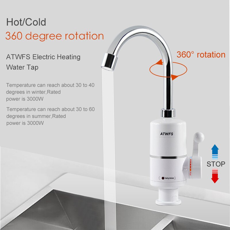 ATWFS-Tankless aquecedor elétr - Home Bathroom Water Heater avaliação e preço