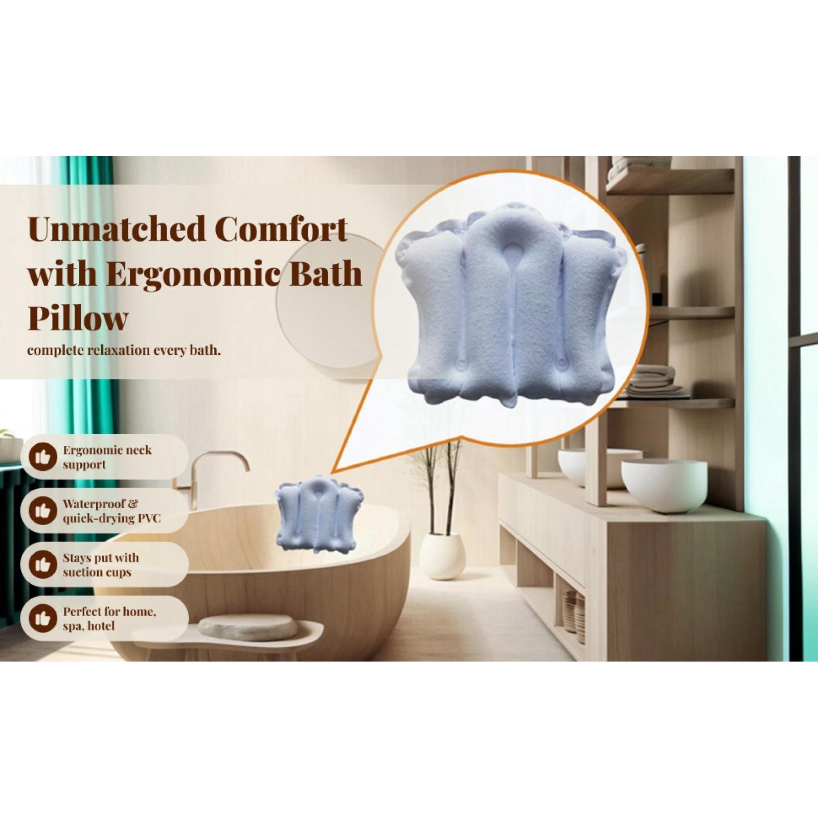 Almofada Inflável Antiderrapan - Bathtub Pillow Inflatable avaliação e preço